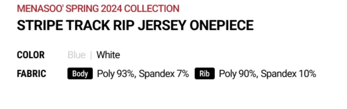 미나수 스트라이프 져지 원피스 (화이트 M) 상품이미지7