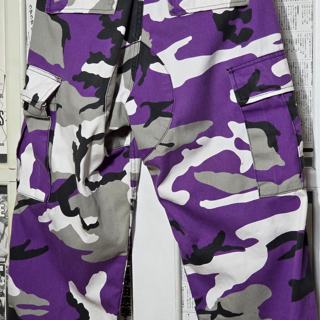 로스코 퍼플 카모 패턴 카고 팬츠 상품이미지7