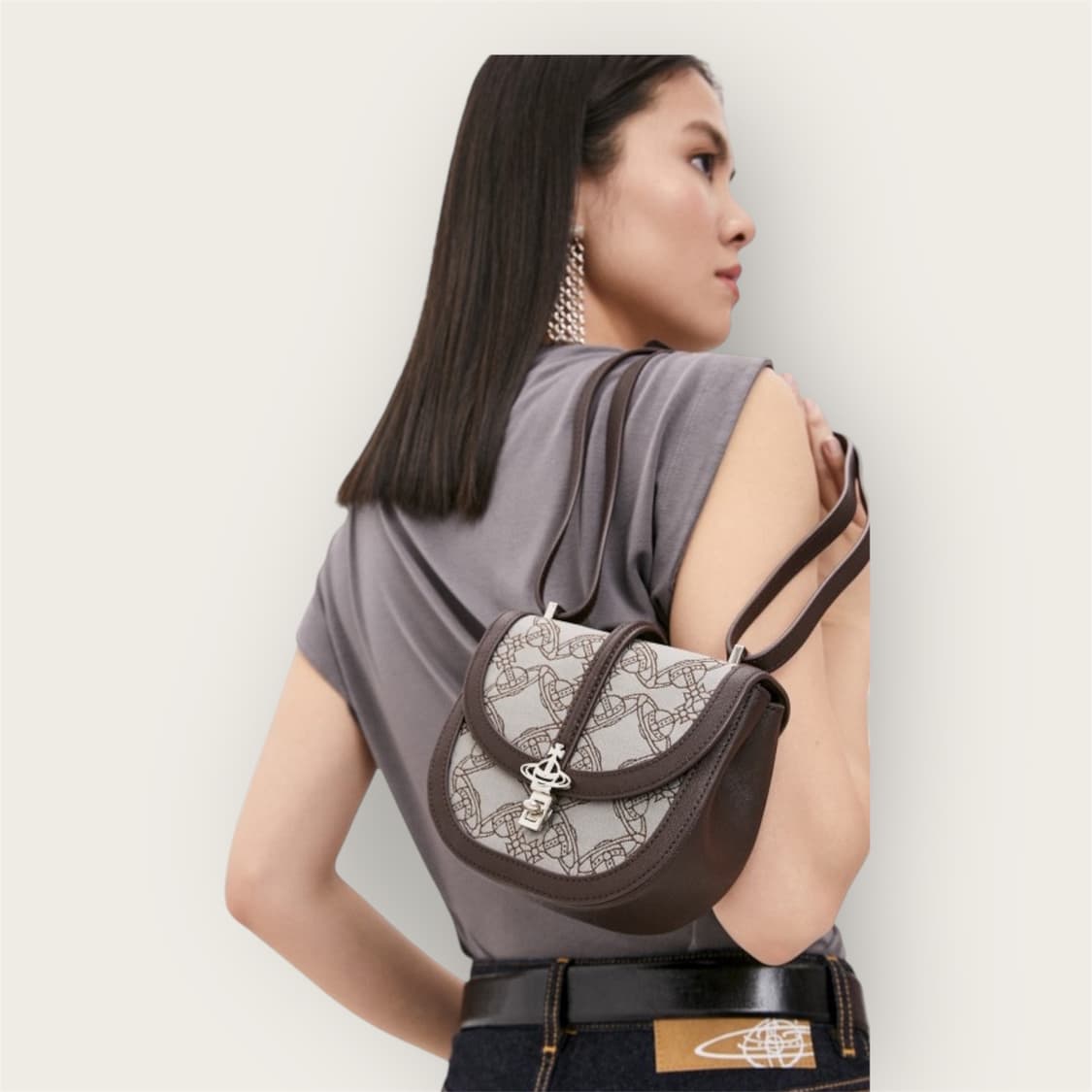 비비안웨스트우드 소피아 자카드 초미니 크로스백 상품이미지1