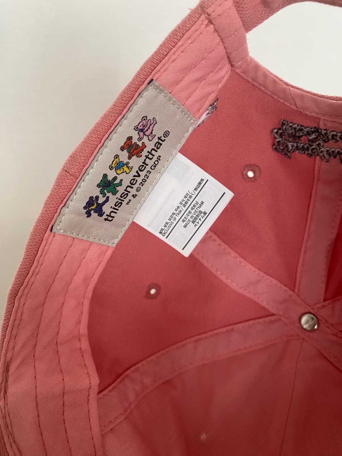 디스이즈네버댓 그레이트풀 데드 댄싱 베어 캡 모자 상품이미지6