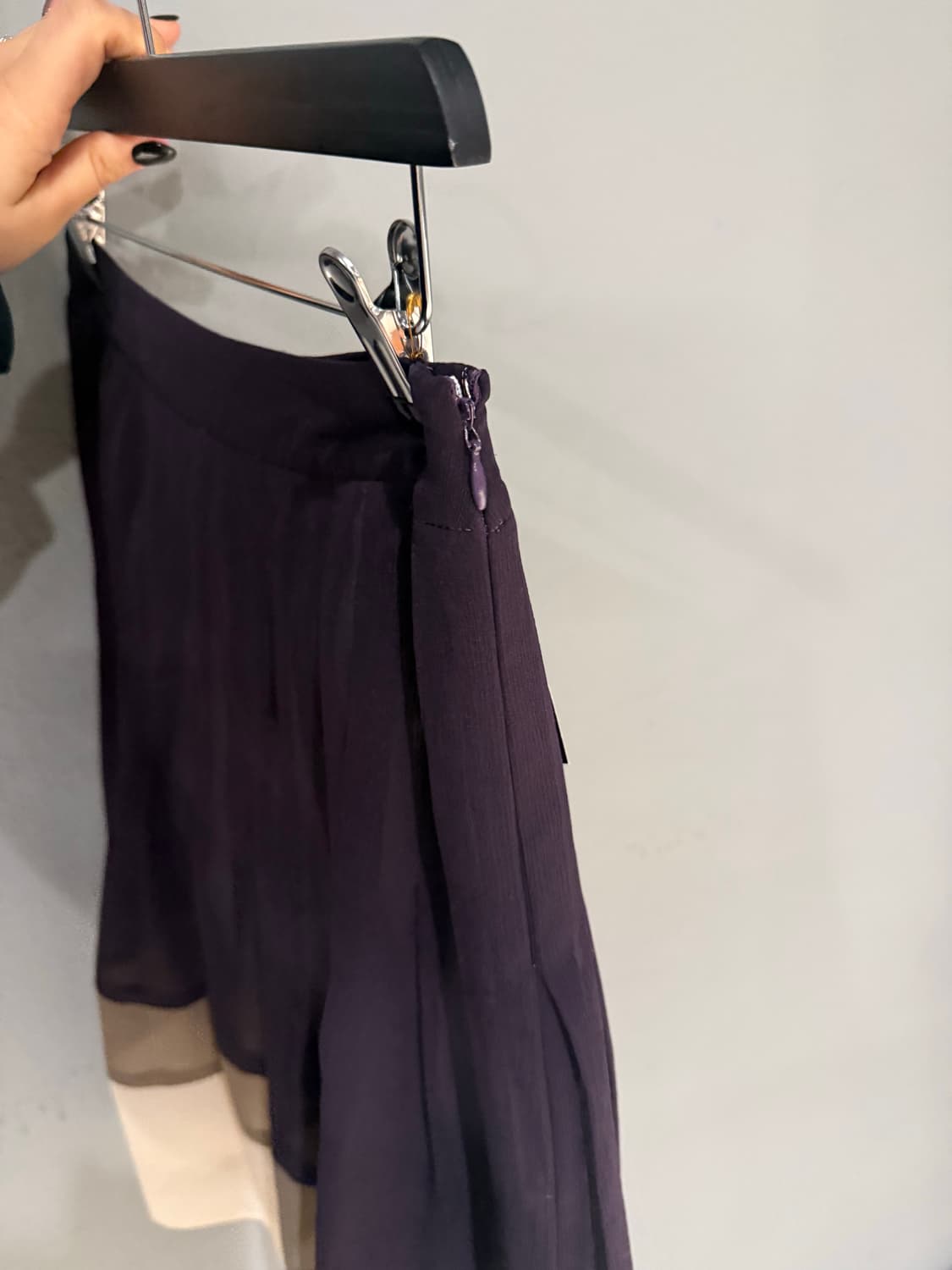 color mix pleats flare-fit skirt  상품이미지8