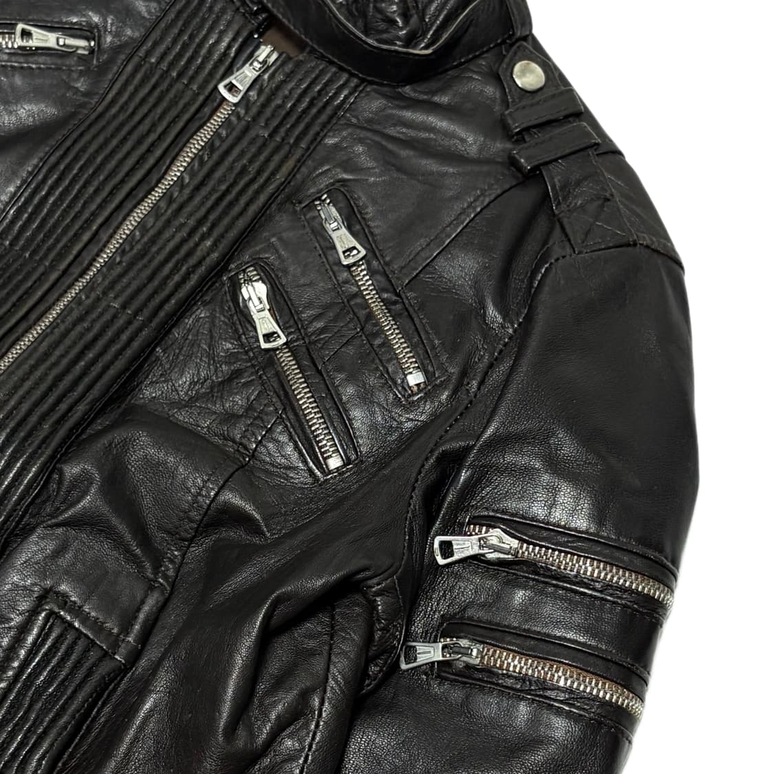 Kosmika vera pelle leather jacket 상품이미지7