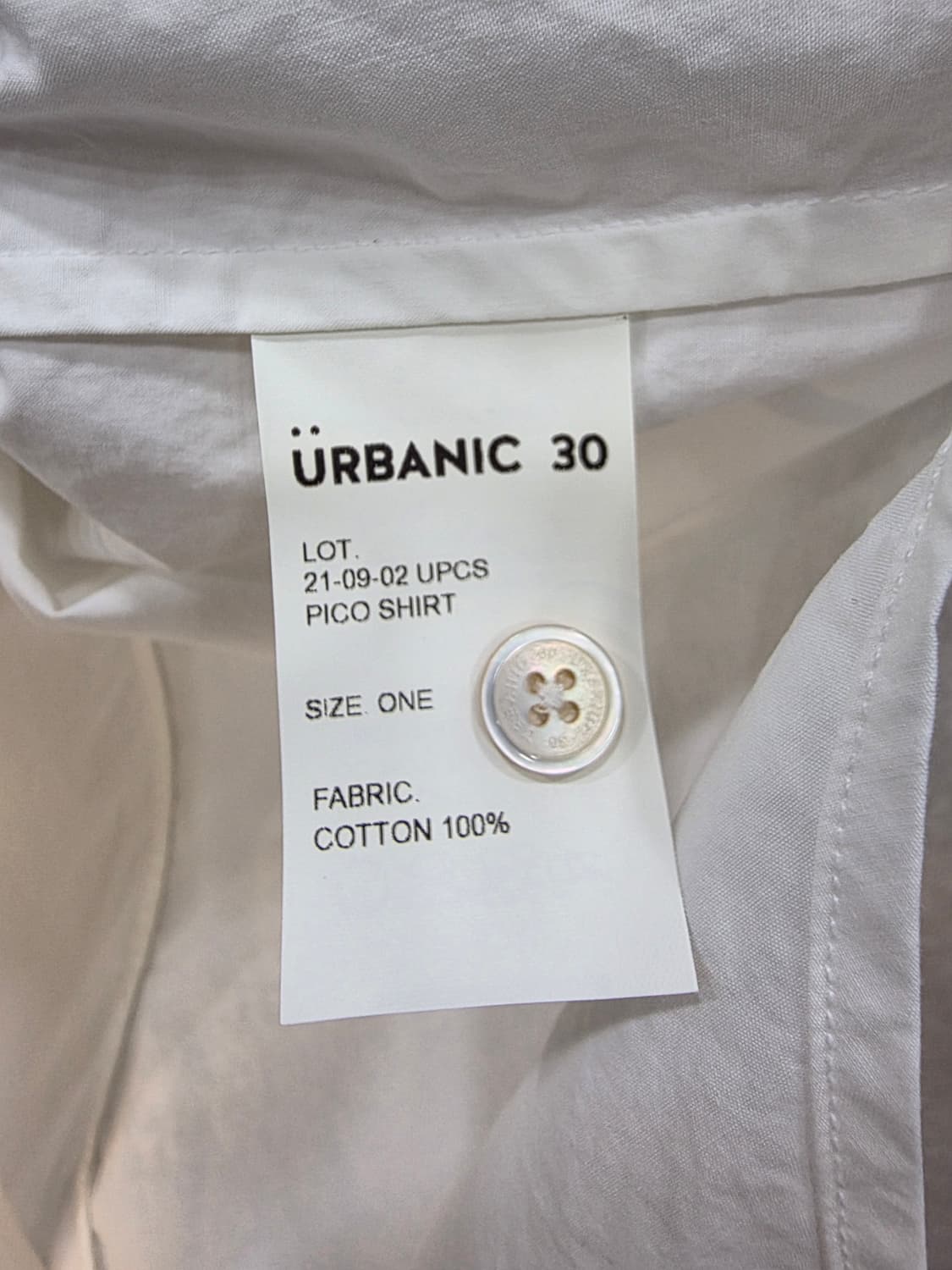 얼바닉30 바스락 피코 셔츠 URBANIC 30  1회착컨디션 상품이미지6