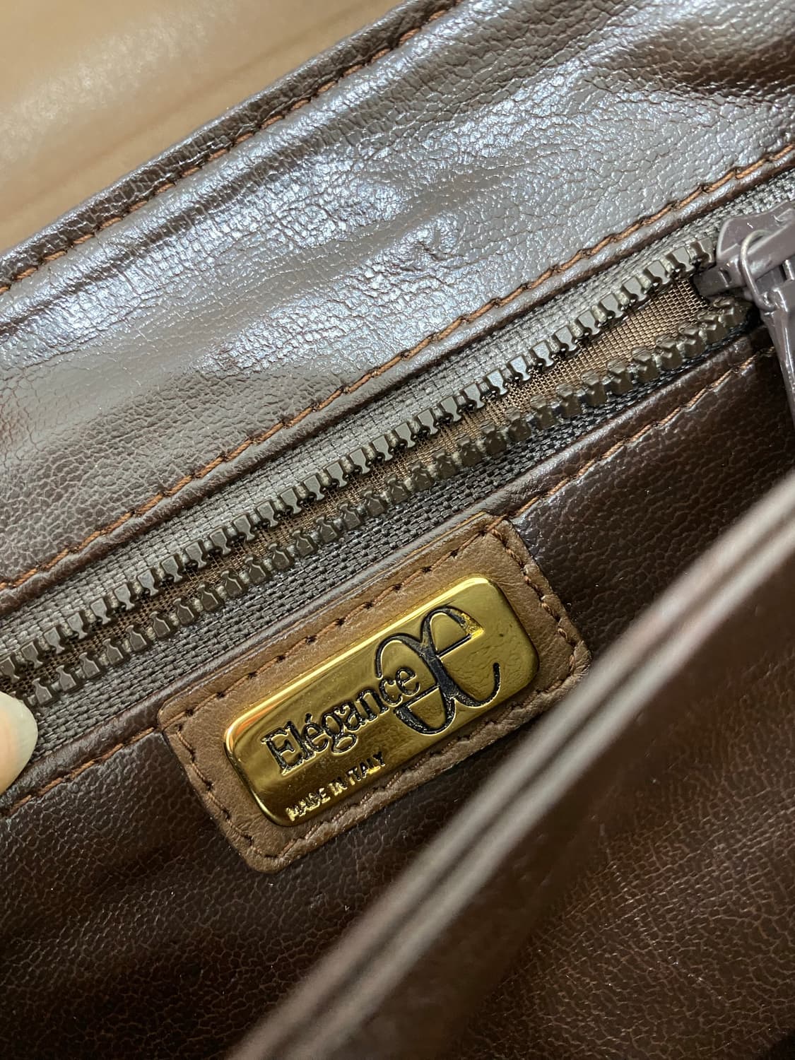 Elegance 브론즈 위빙레더 토트&크로스백 상품이미지6