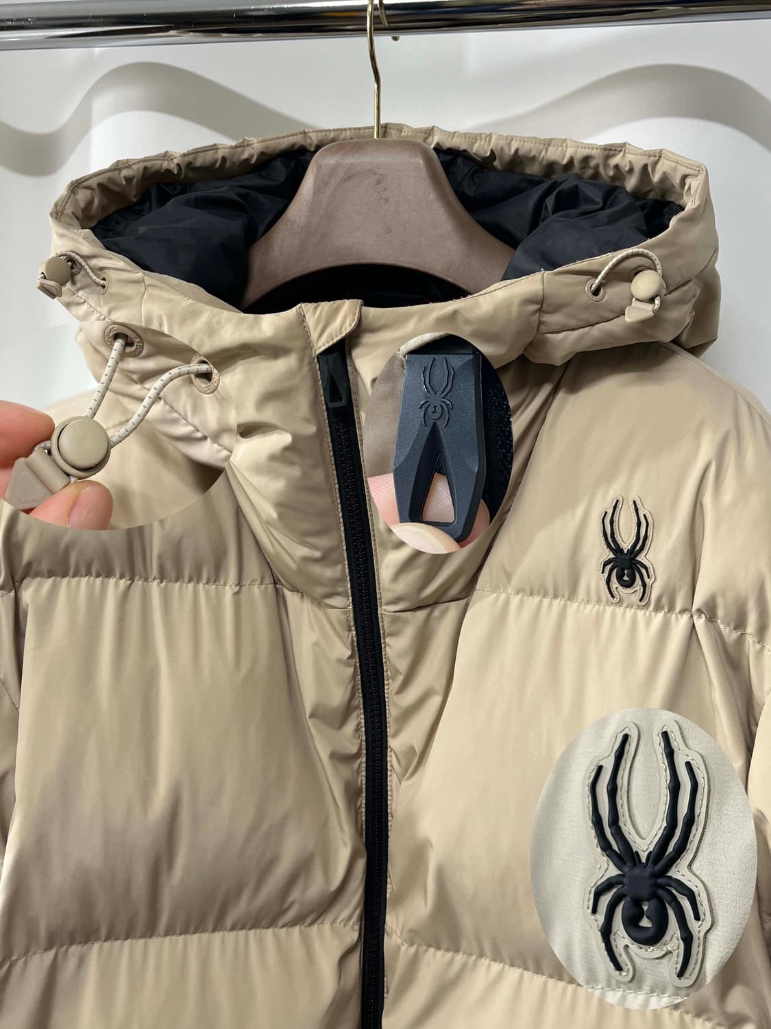 스파이더 베이지 프리마로프트 패딩 자켓 상품이미지5