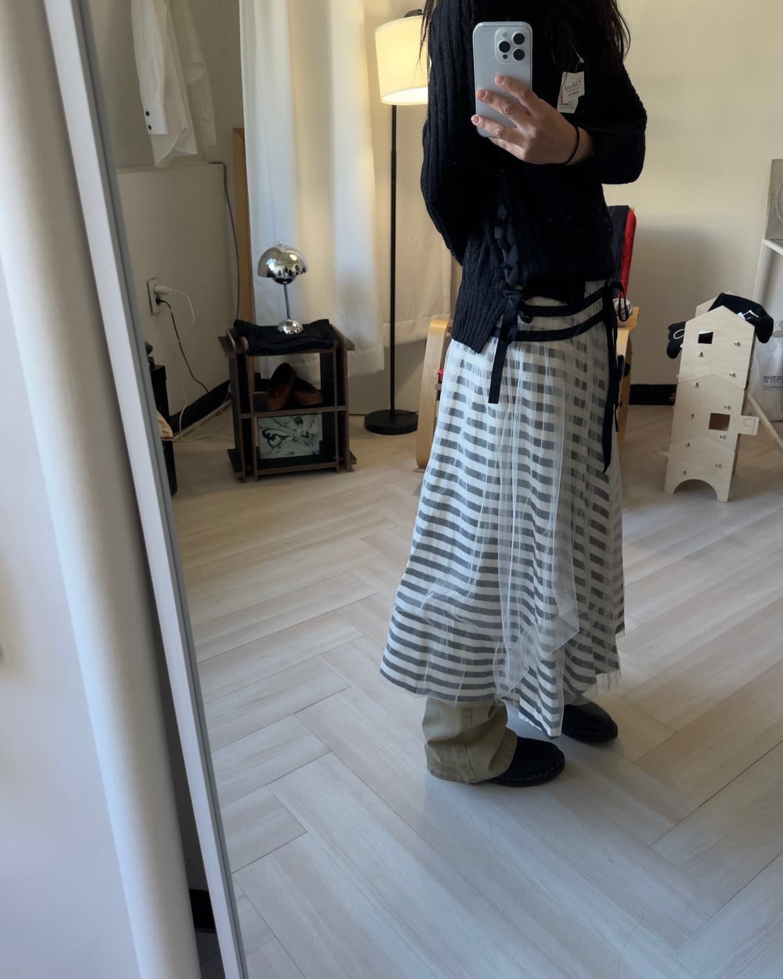 [CHILLE ANAP] Side Lace-up Knit 상품이미지4