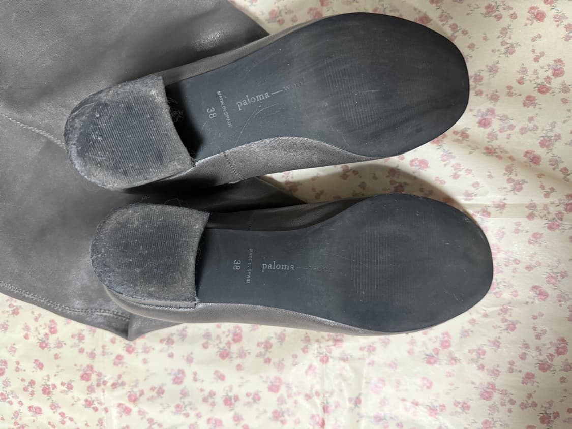 양가죽 그레이 롱부츠 상품이미지6