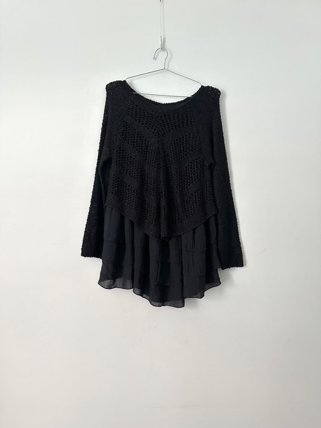 Frill layered knit / black 상품이미지2