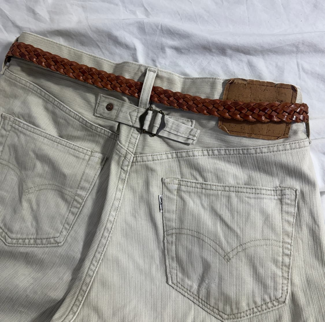 빈티지 위빙 레더 벨트 상품이미지2