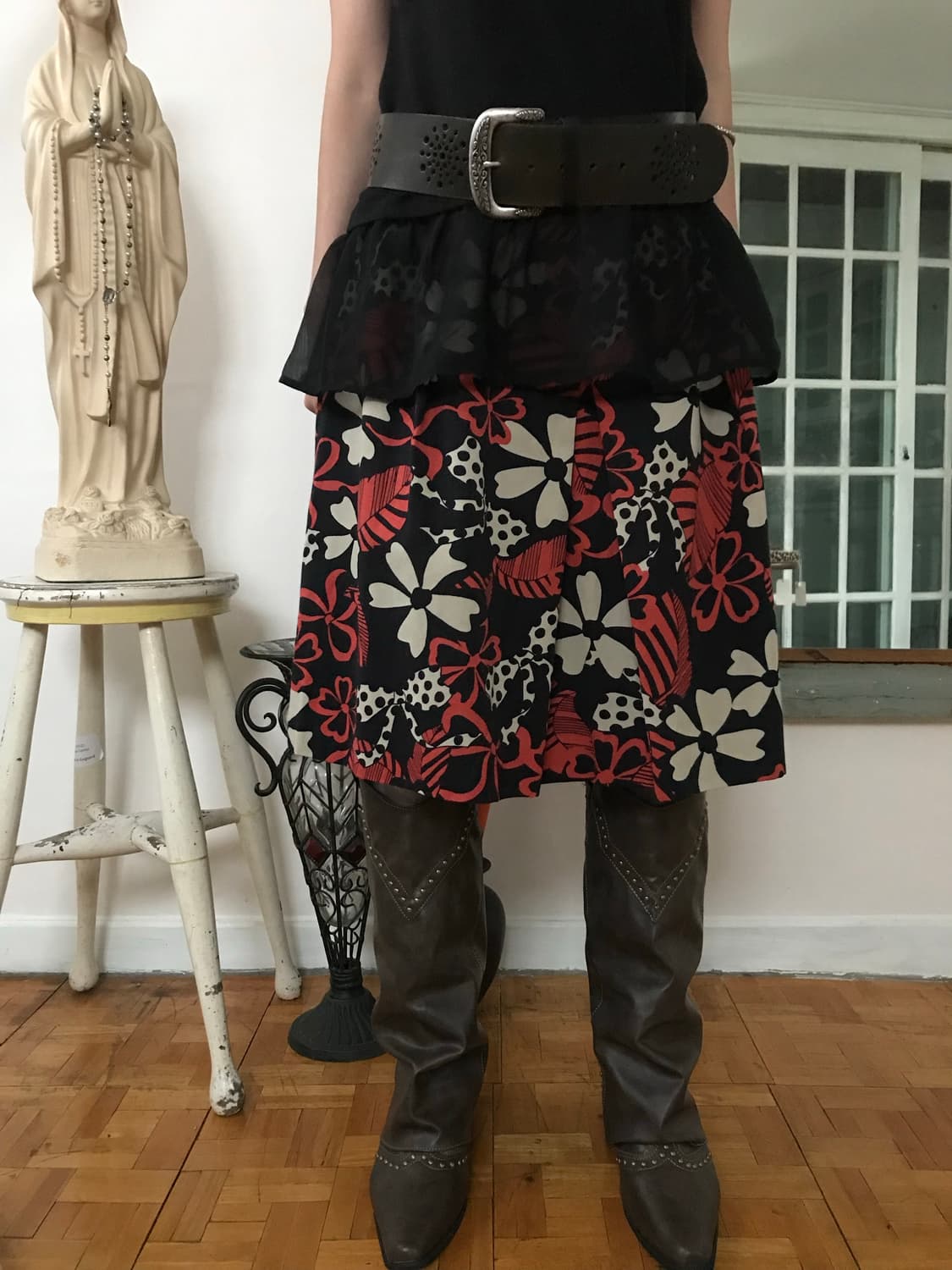 vintage pattern skirt 상품이미지2