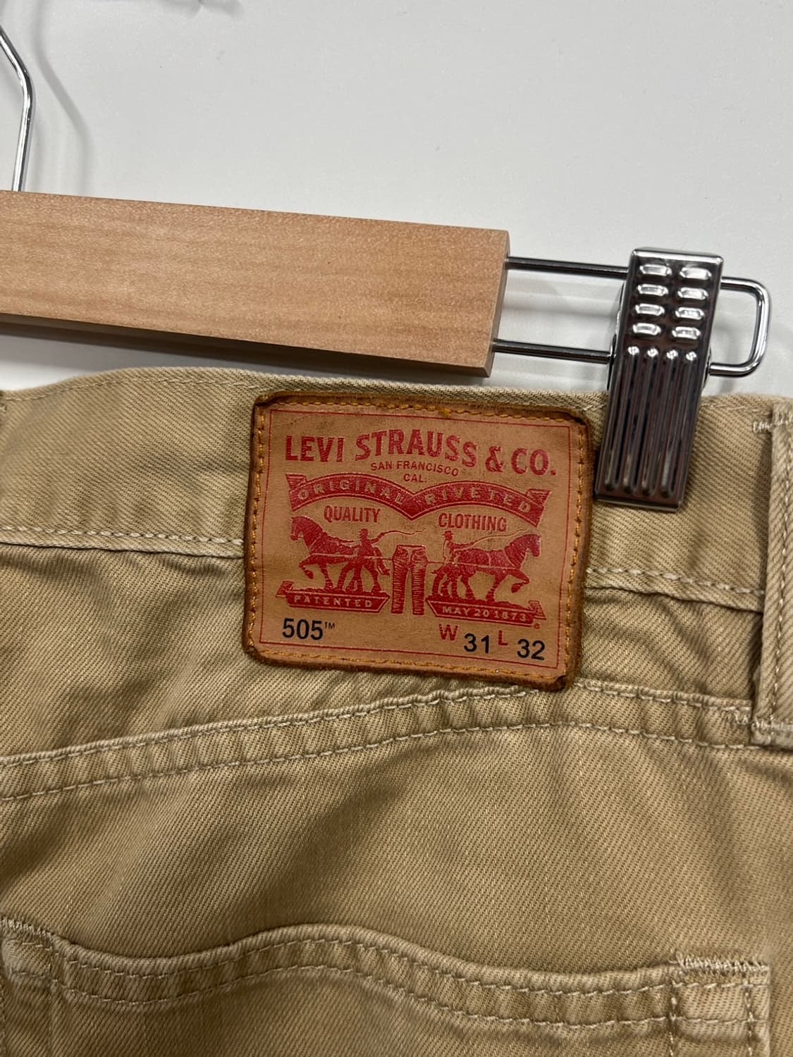 리바이스 505 베이지 코튼 팬츠 면바지 상품이미지3