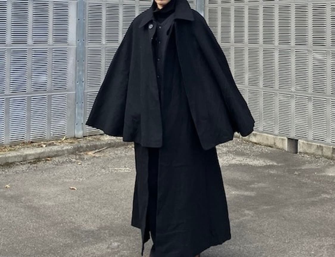 재팬 아카이브 레이어드 케이프 톤비 오버 코트 인버네스 빈티지 상품이미지7