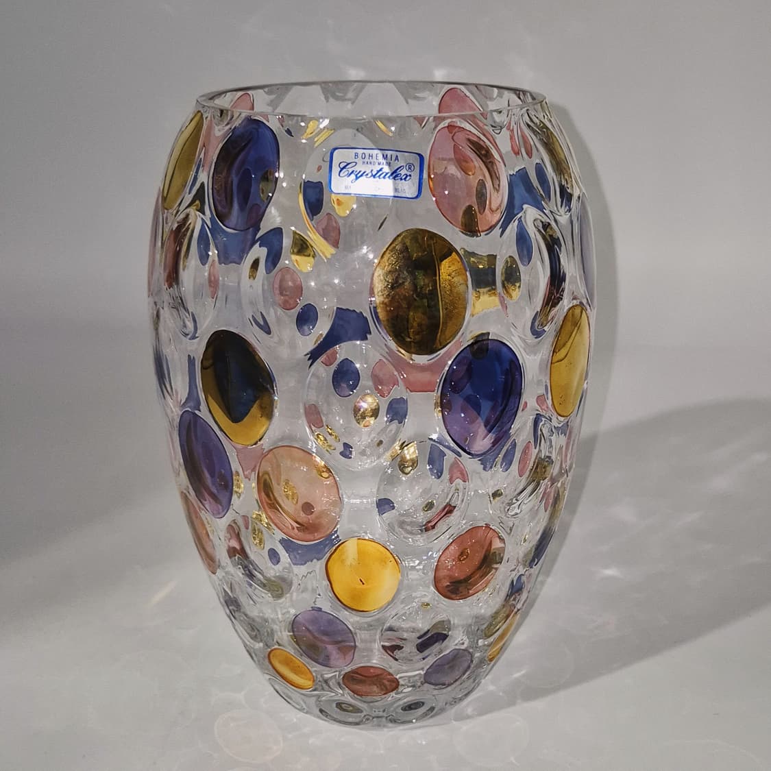 90s 체코 보헤미아 물방울 리드 크리스탈 꽃병 상품이미지7