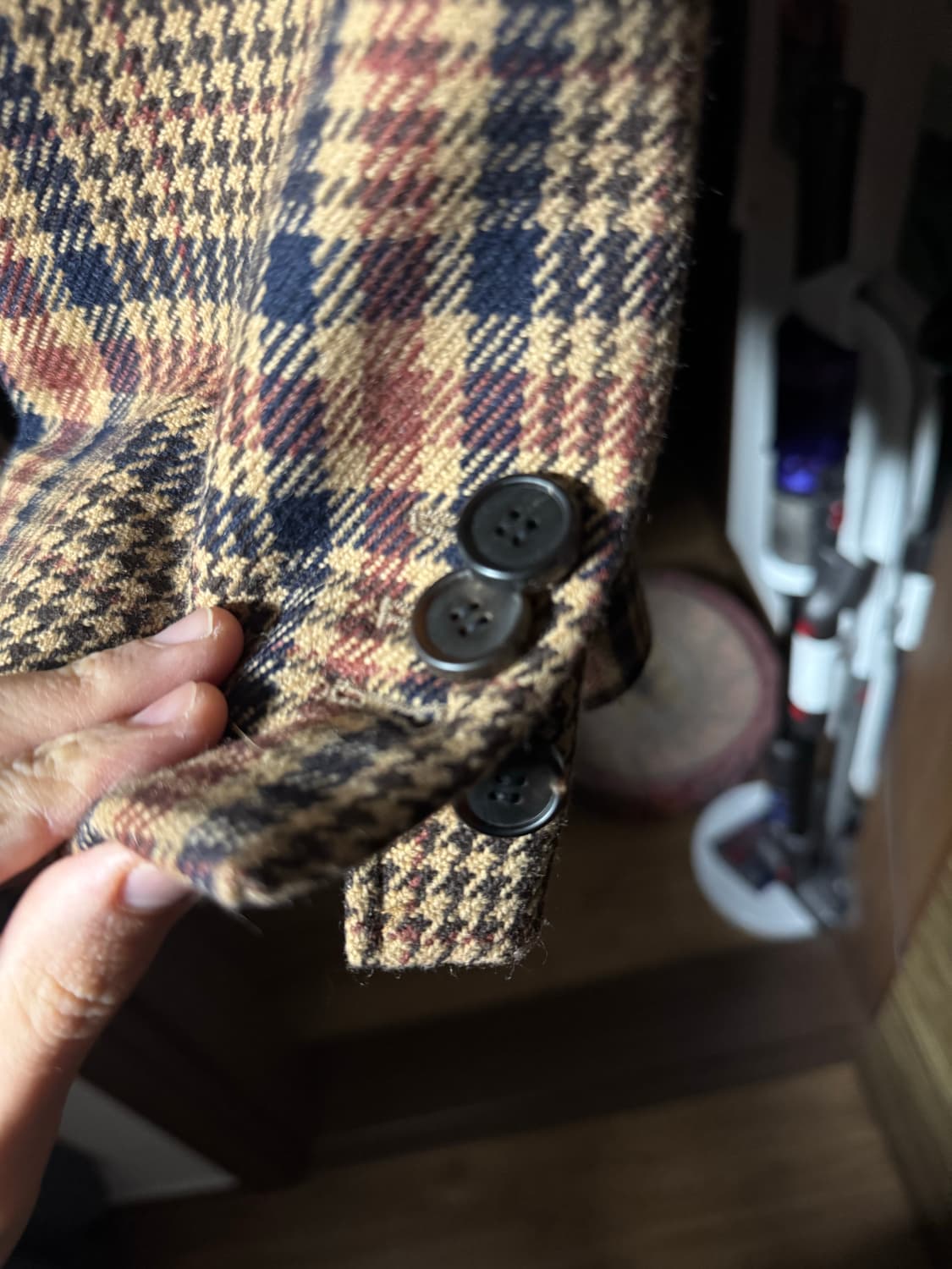 우영미 체크 울 자켓 46 상품이미지6