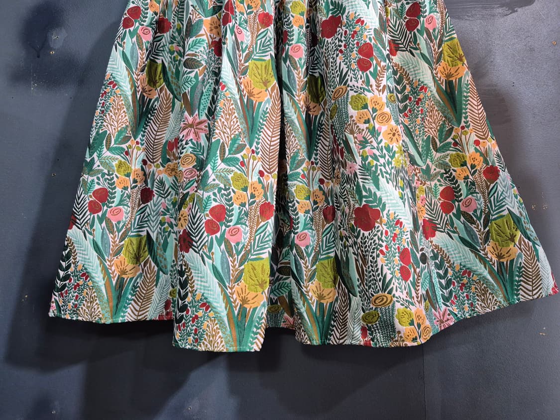 플라워 패턴 롱 스커트 55 66 77 상품이미지4