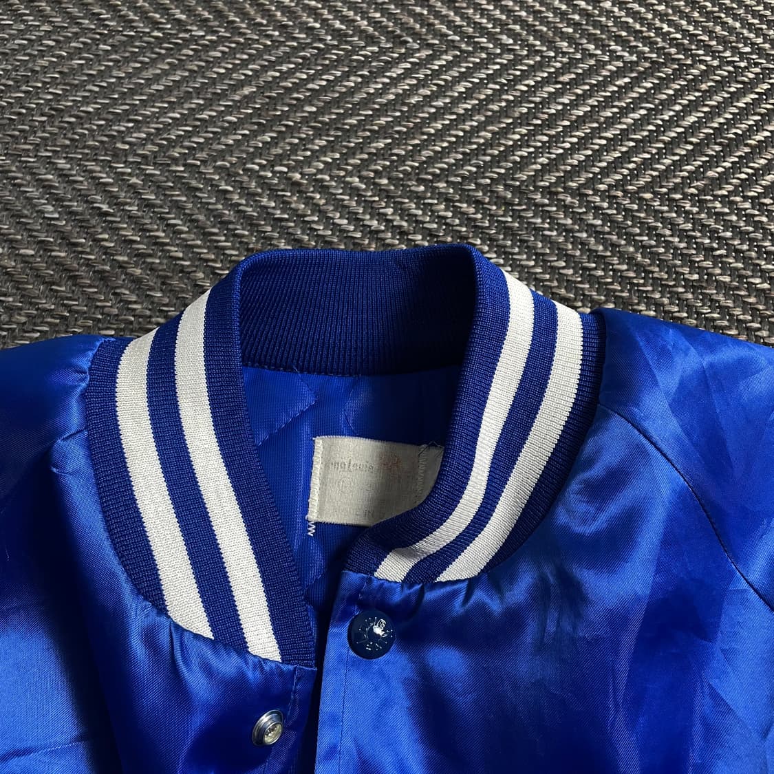 USA 빈티지 레터링 올드스쿨 새틴 바시티 자켓o 4713 상품이미지5