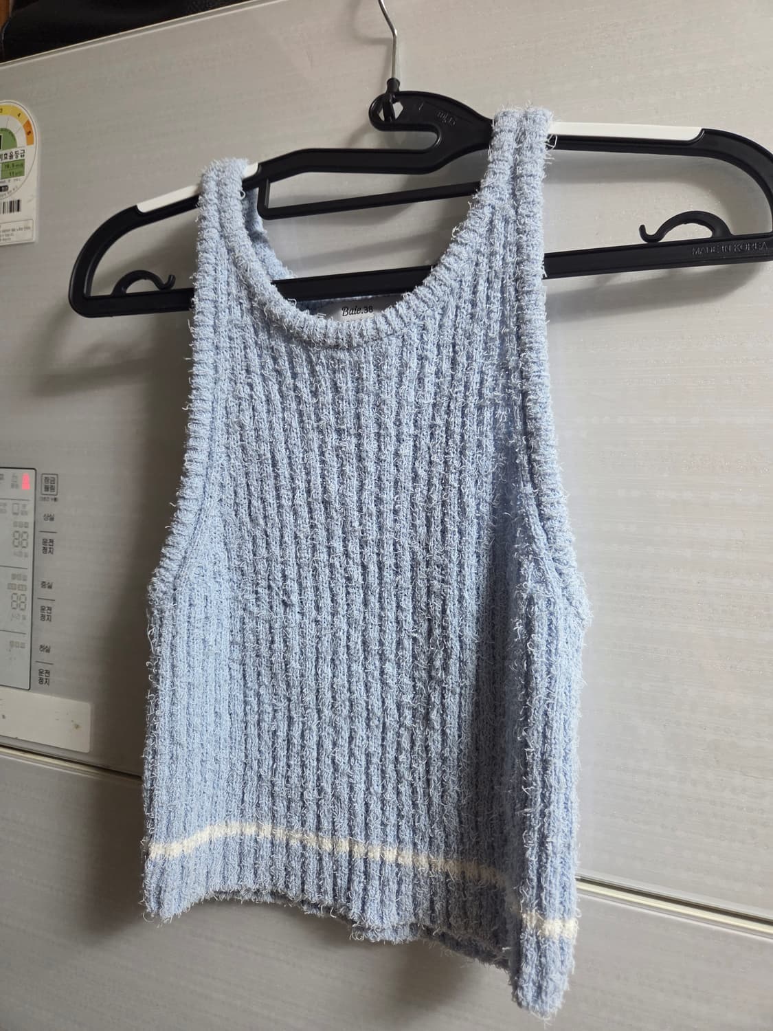 만원급처! 소라색 니트 크롭 나시 볼레로 세트 상품이미지2