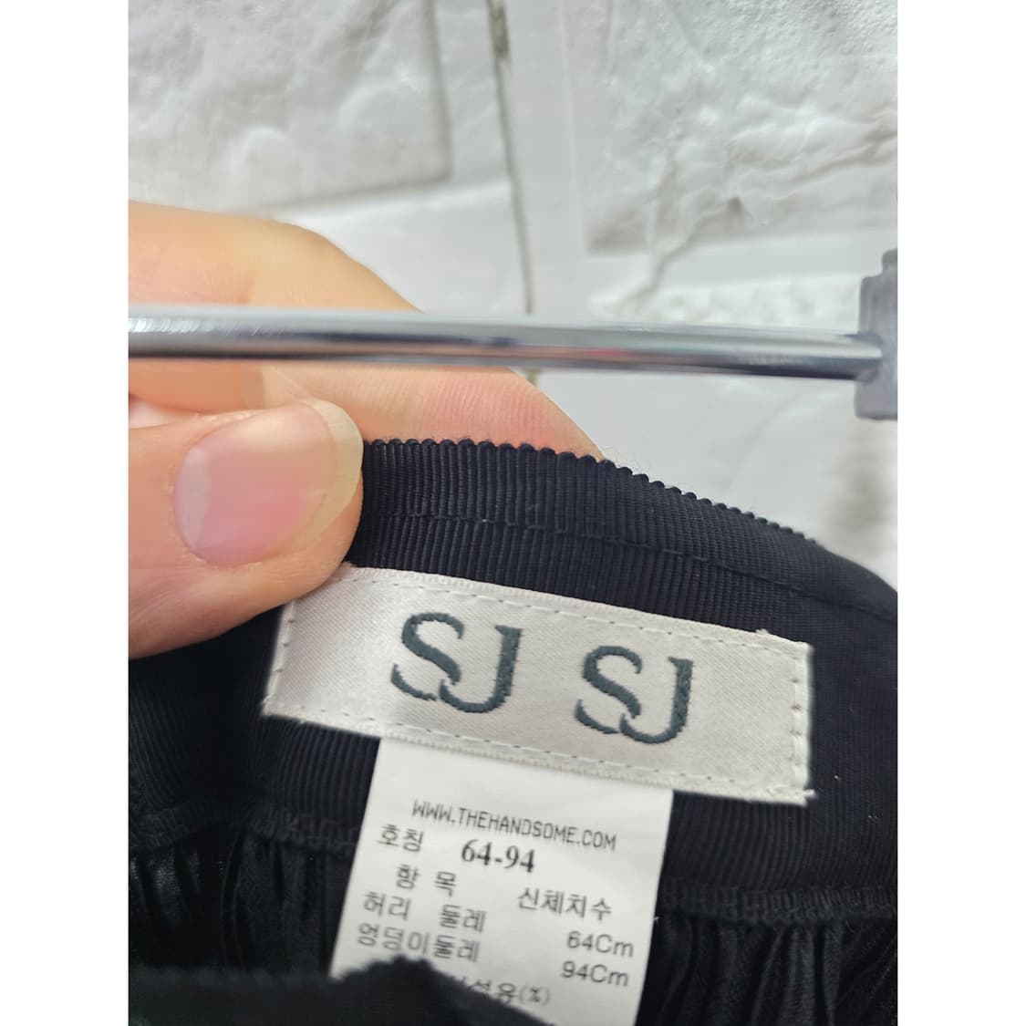 19s 한섬 SJ SJ 도트 플리츠 롱 스커트 27인치 상품이미지2