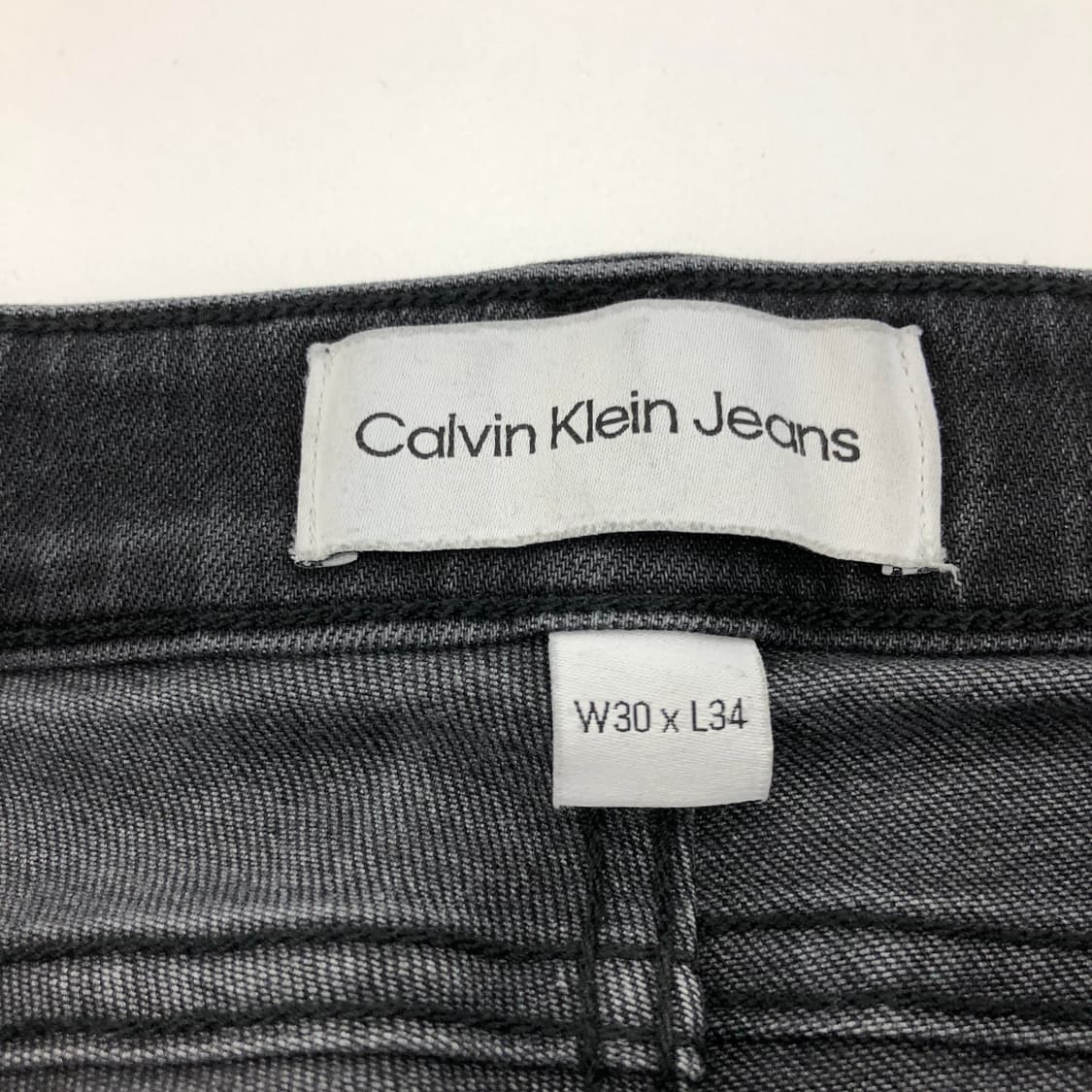ck 캘빈클라인 레더패치 Body핏 블랙데님 30 인치 상품이미지6