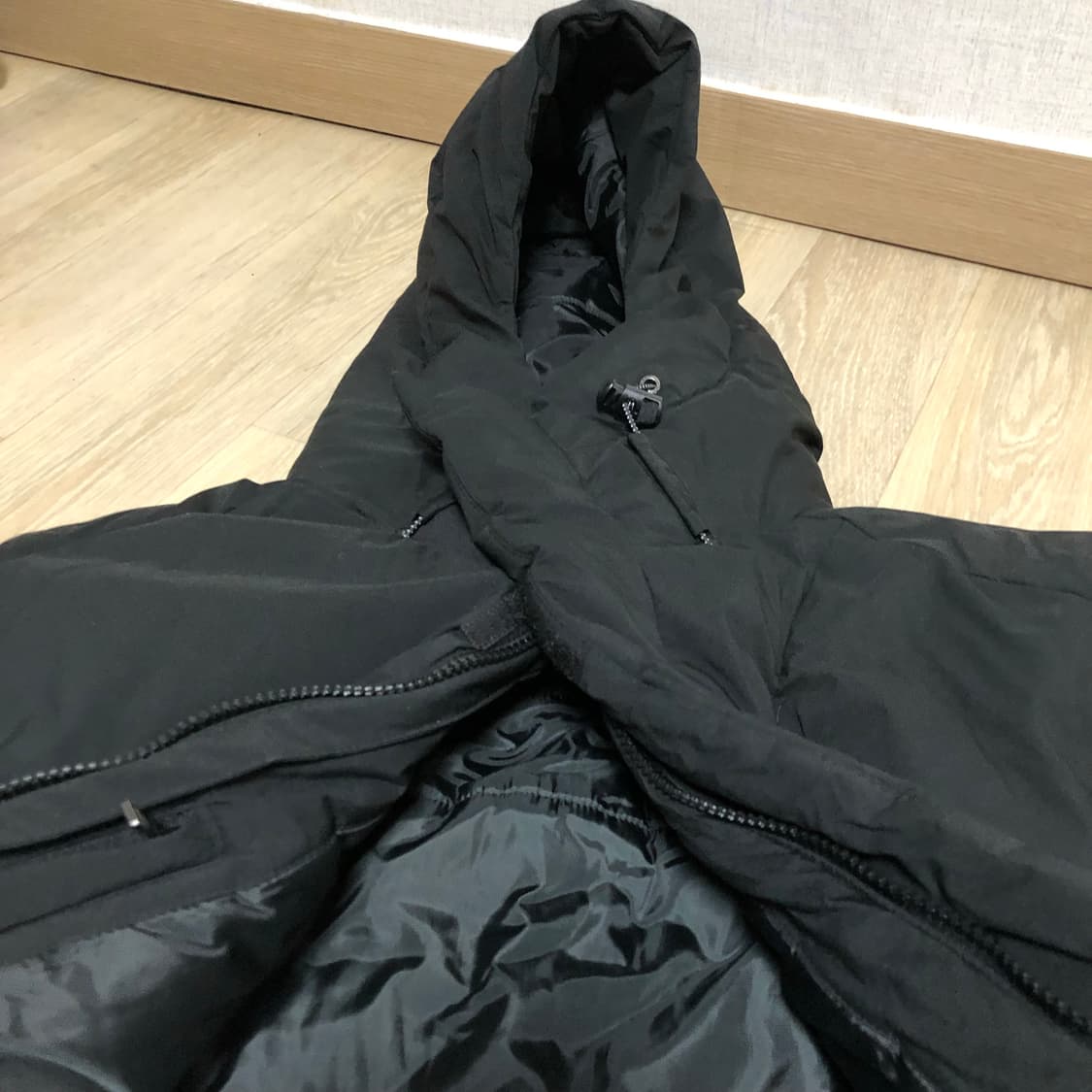 (105 / XL) 그렉노먼 거위털 구스다운 롱패딩 블랙 상품이미지6