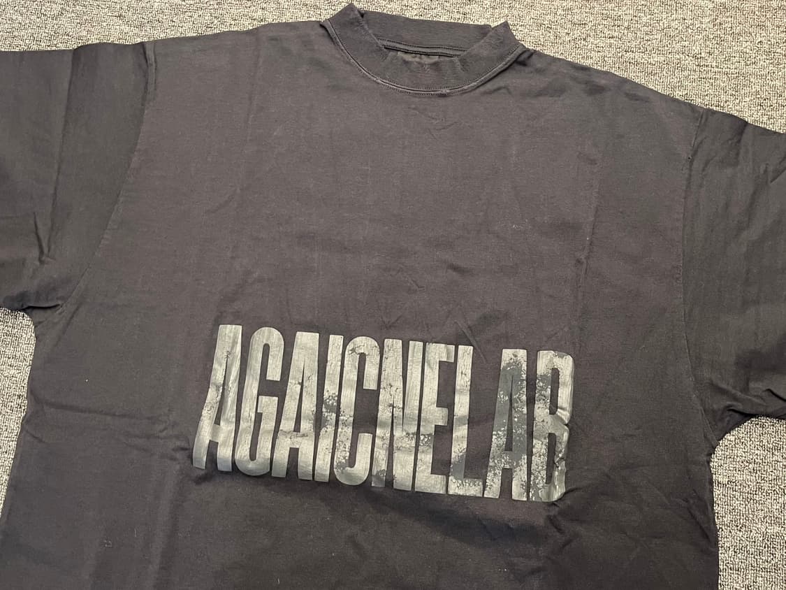 [105] 발렌시아가 AGAICHELAB 블랙 반팔티 새제품 2  상품이미지2