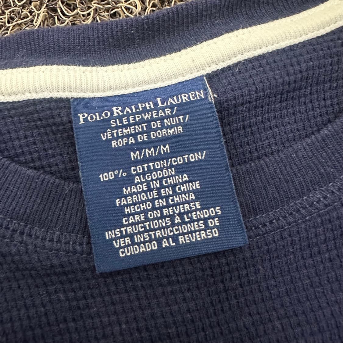 POLO 폴로 랄프로렌 와플 니트 긴팔 롱슬리브 네이비 M 상품이미지4