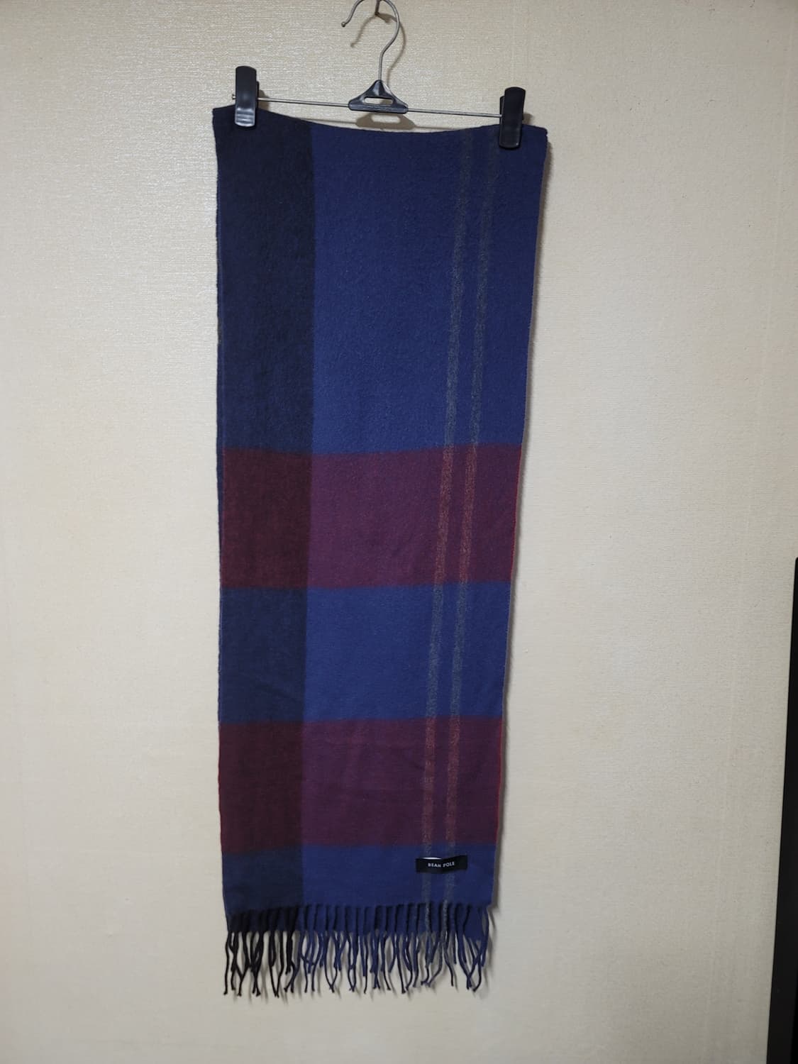 빈폴 캐시미어 혼방 체크 머플러 상품이미지1