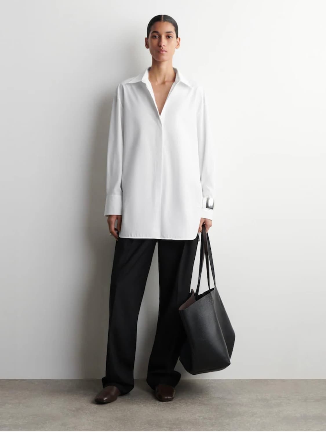 코스 테일러드 코튼 포플린셔츠 32 새제품 상품이미지2