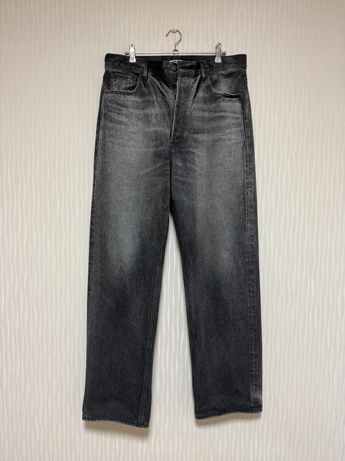  [4] 오라리 24AW 셀비지 와이드 데님 블랙 상품이미지4