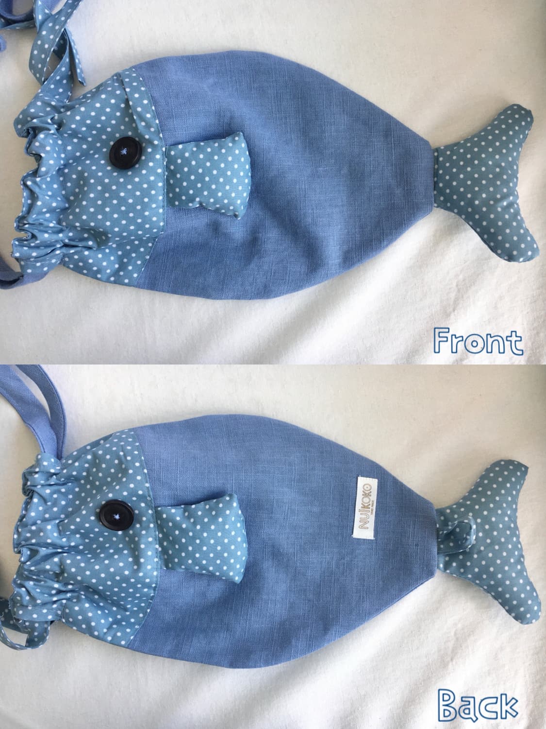 [HANDMADE] 핸드메이드 물고기 도트 크로스백 모리걸 상품이미지2