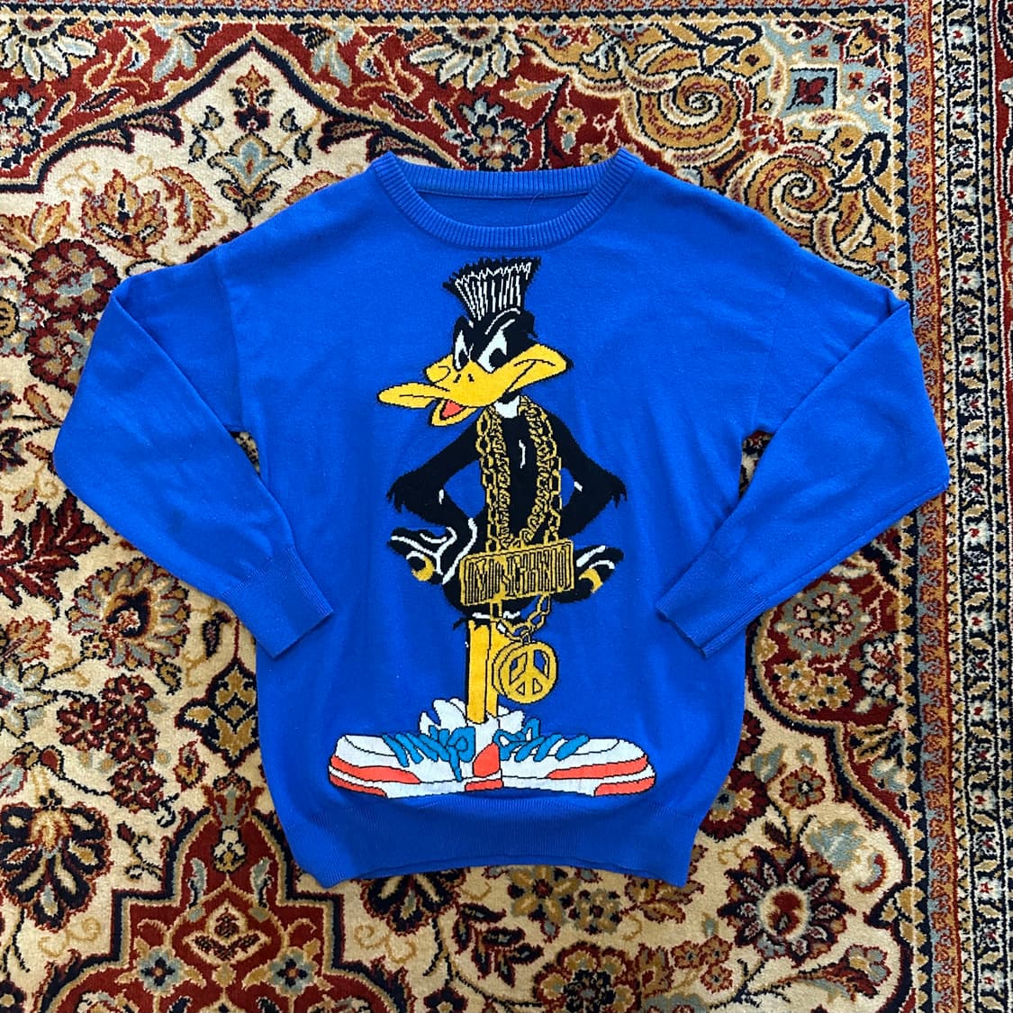 90s Daffy Duck "Hip Hop" Knit Sweater 상품이미지2