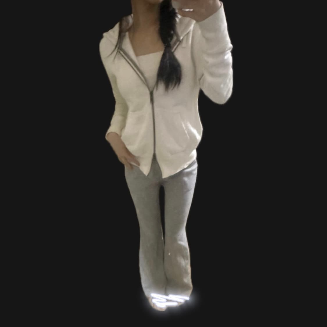 나이키 투웨이 화이트 슬림핏 후드집업 상품이미지2