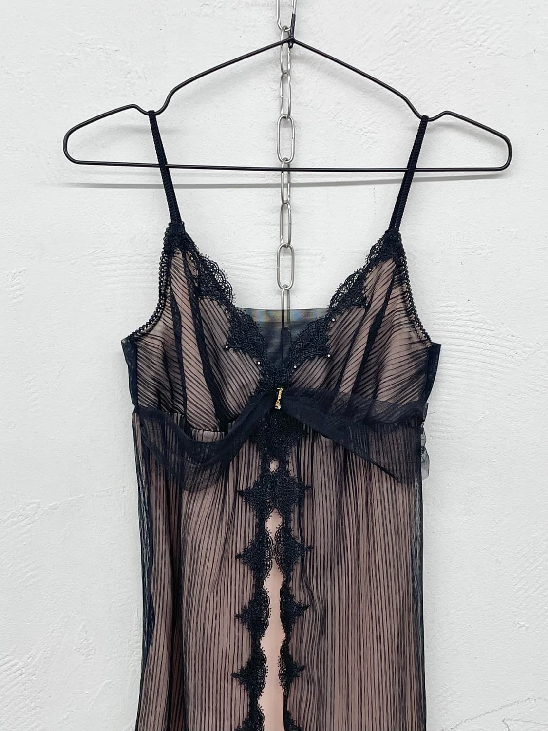 블랙 핑크 레이어드 슬립 상품이미지5