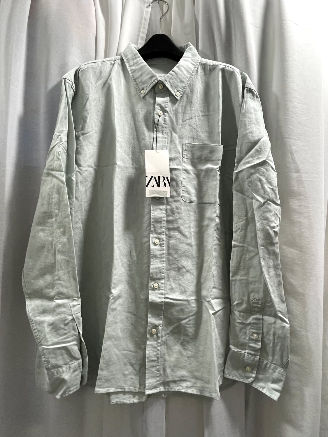 자라/ 버튼다운 린넨 셔츠/ XL 상품이미지1