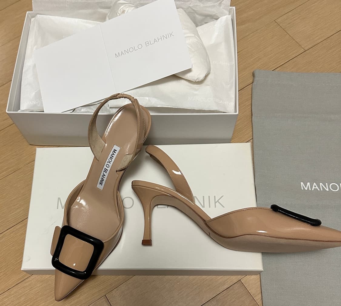마놀로 블라닉 메이 슬링백 페이던트 미들힐 36eu 상품이미지5