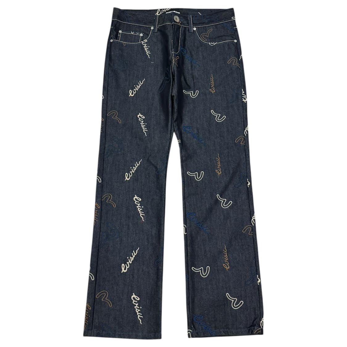 EVISU 에비수 멀티 자수로고 데님팬츠 바지 34 상품이미지1