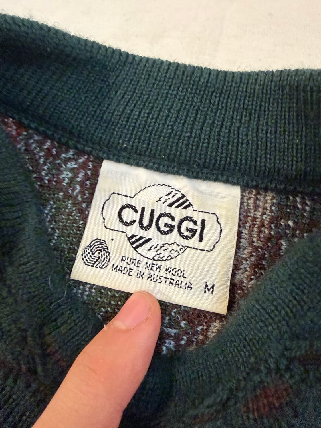 80s 쿠지 아카이브 케이블 울 니트 스웨터 상품이미지3