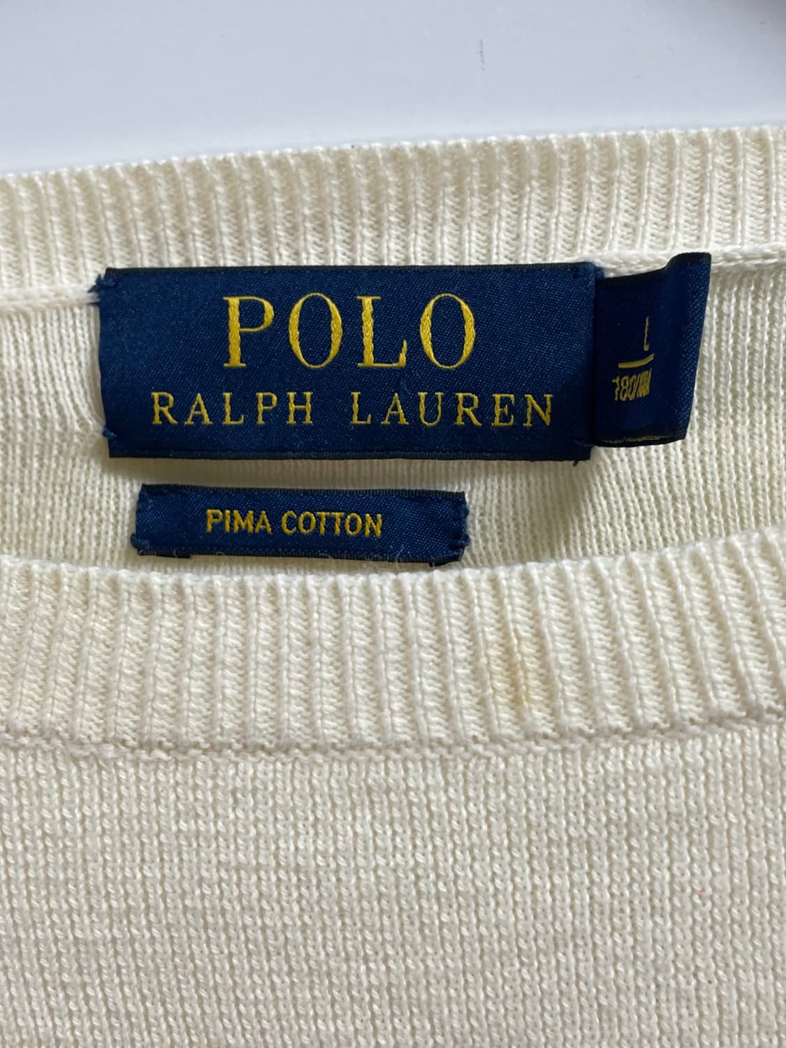 폴로 랄프로렌 크림아이보리 니트 (on.344)   상품이미지4