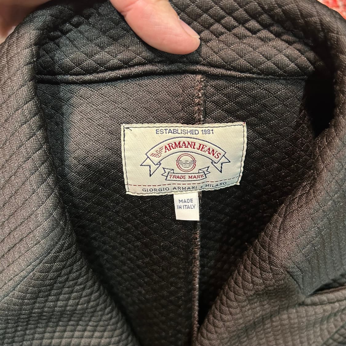 [S] 90s 아르마니 made in italy 엠보 블레이저 상품이미지5