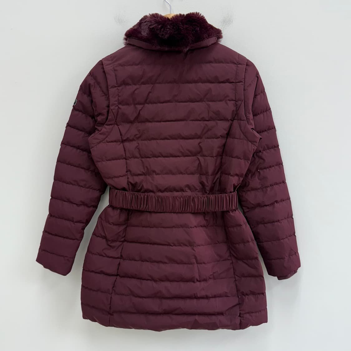 [90] 울시 여성 후드 퍼 벨티드 덕다운 패딩 점퍼 3713 상품이미지2