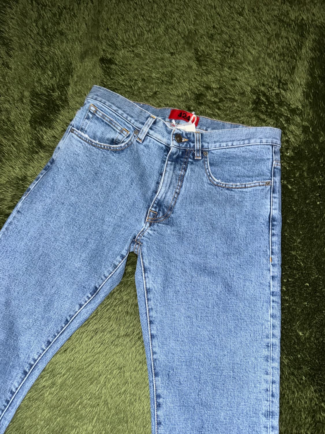 [46] 424 On Fairfax 포투포 컷오프 슬림 진 데님 팬츠 상품이미지5