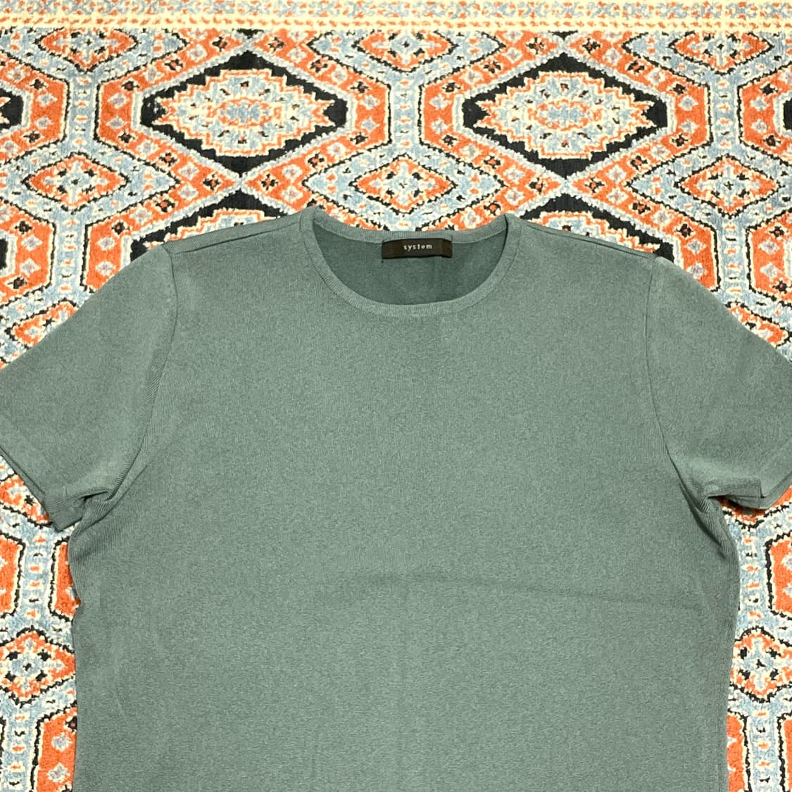 시스템 그레이카키 반팔 니트 여성90 상품이미지2