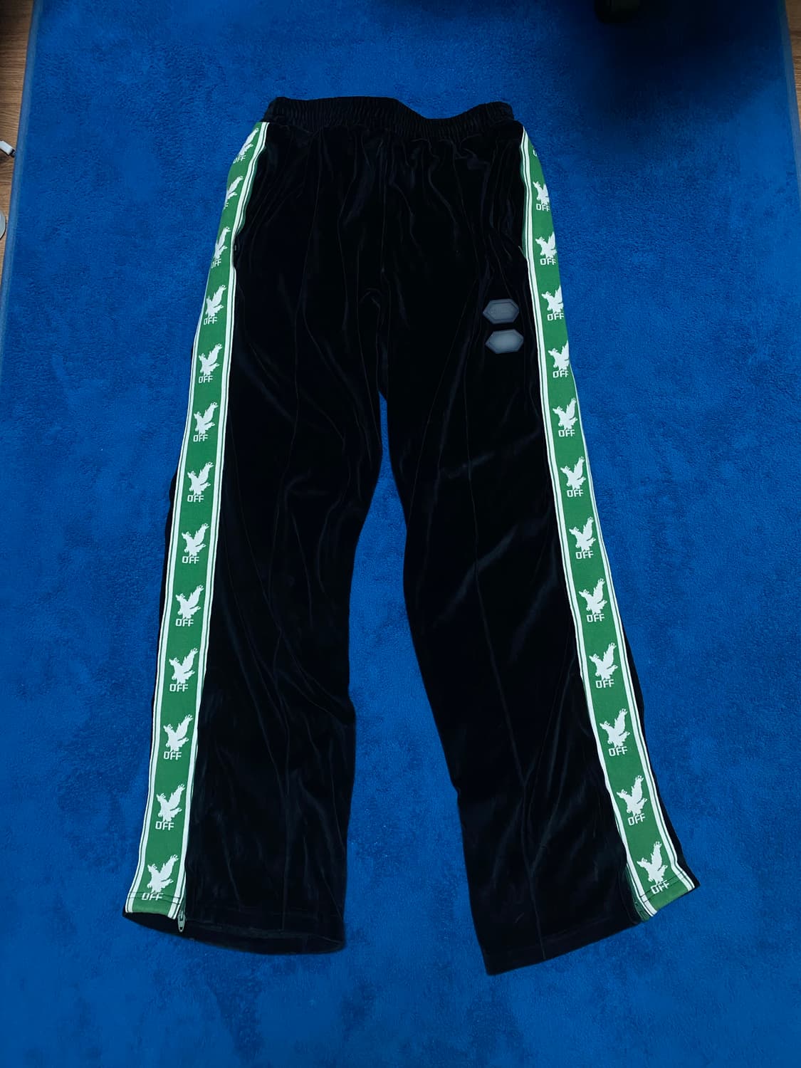 {[정품][새상품급]}오프화이트 바지 트랙 팬츠 블랙 상품이미지1