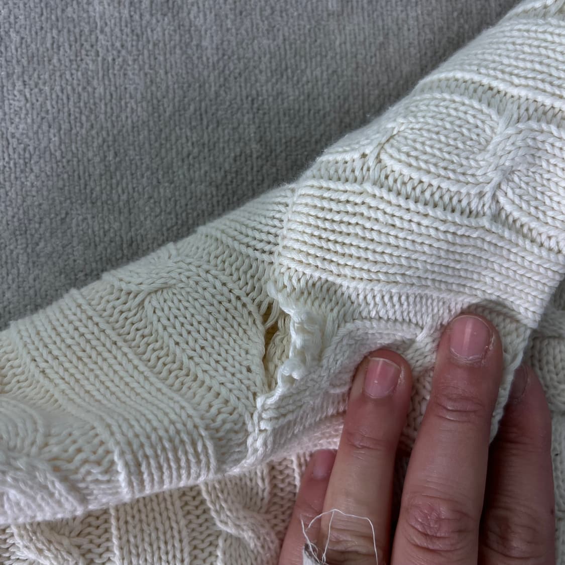 W 90 폴로 랄프로렌 스포츠 꽈배기 니트 집업 상품이미지5