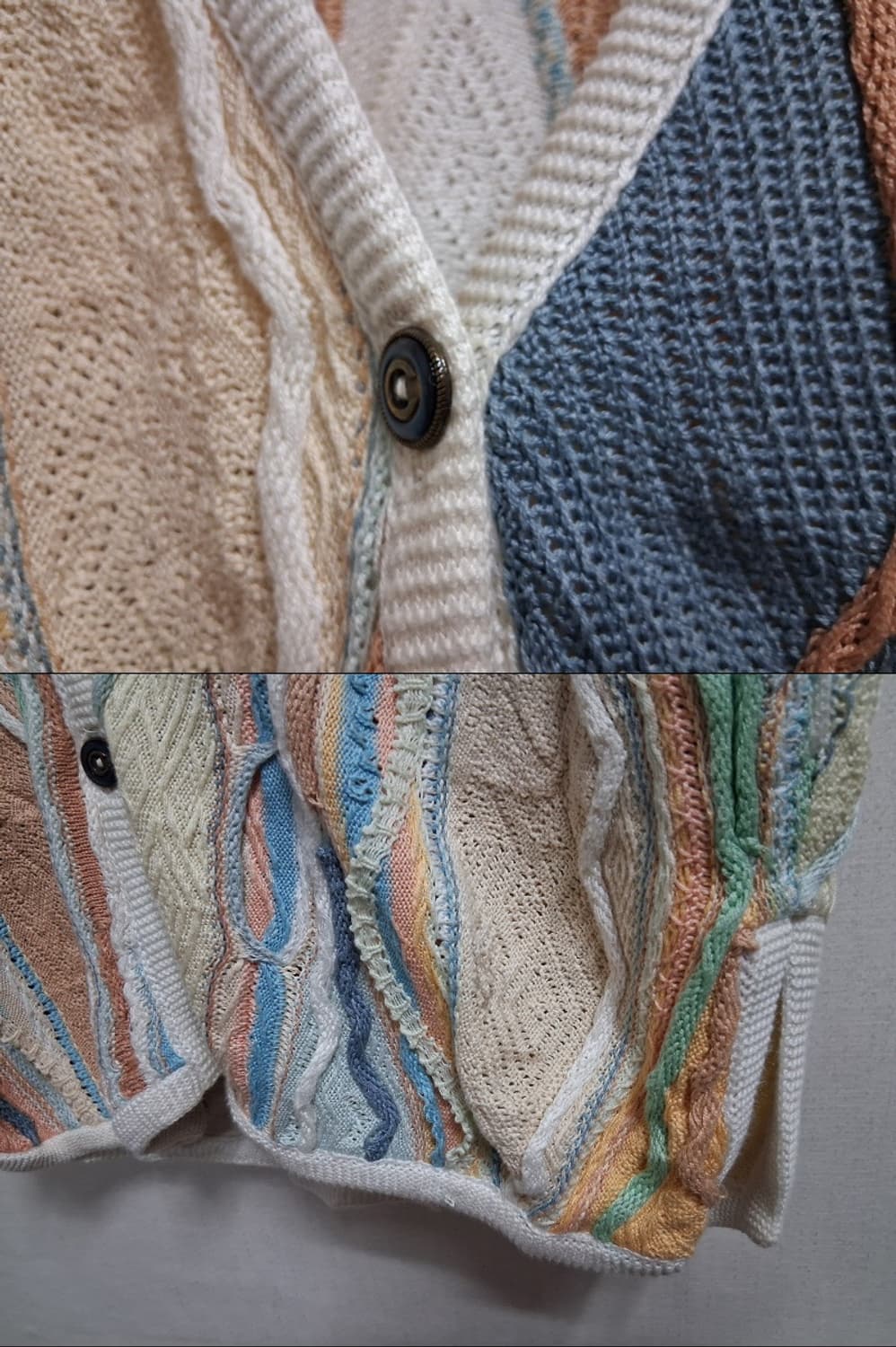 일본수입 COOGI 쿠지 케이블 면니트조끼 가디건 넉넉66까지 77크기
 상품이미지6