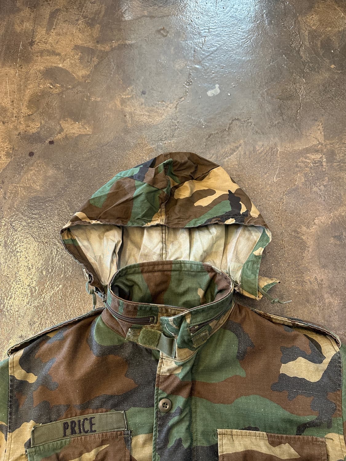 80s 알파 인더스트리 M-65 우드랜드 밀리터리 자켓 S 상품이미지4