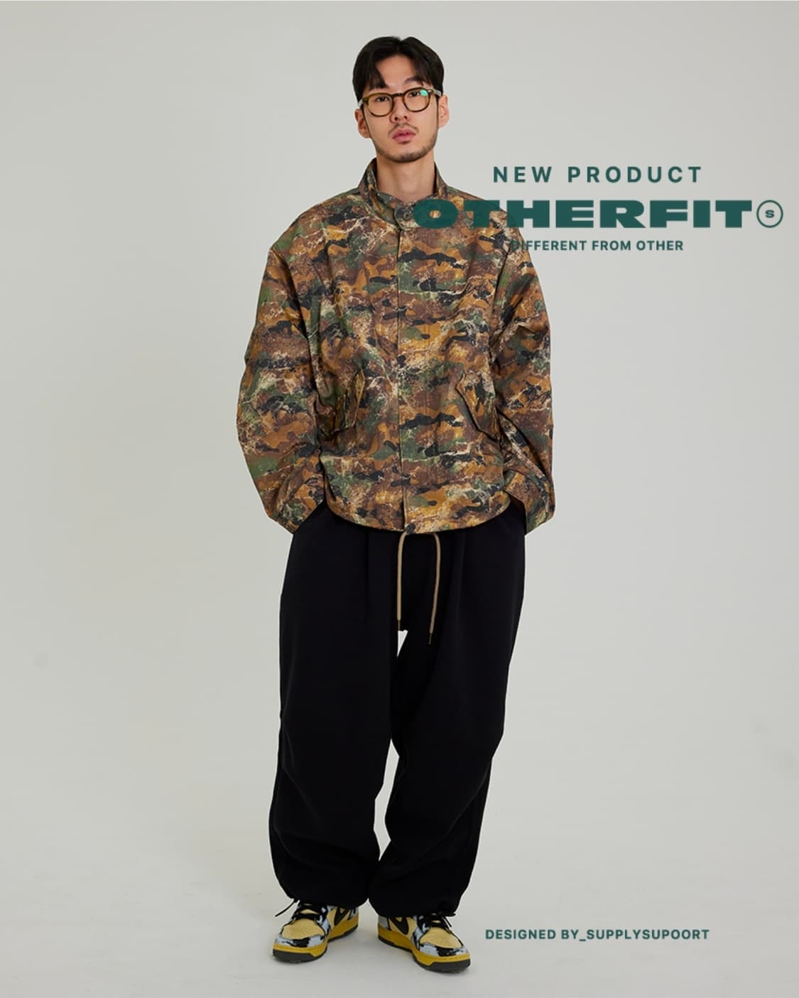 (착샷) 아더피츠 숏 카멜 야상 모즈 코트 상품이미지9