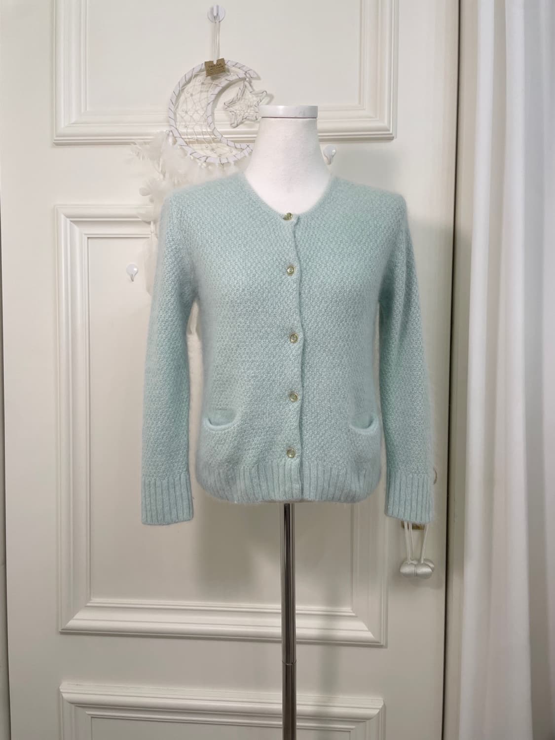 mint angora pocket point lovely cardigan 상품이미지1