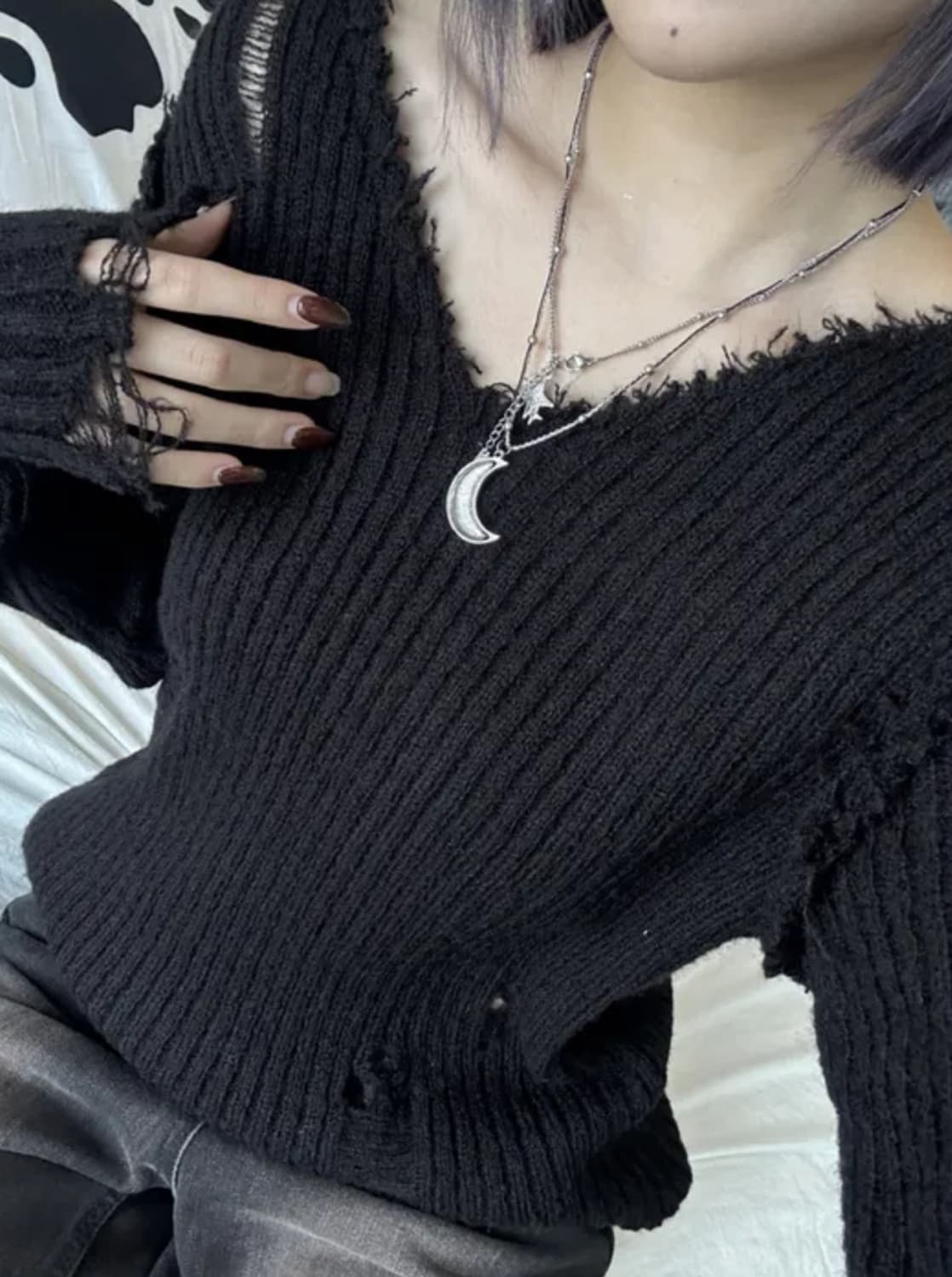 (새상품) 딥워싱 빈티지 울 니트 상품이미지3