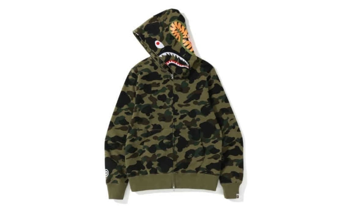 베이프 정품 XL 퍼스트카모 샤크후드 녹계 그린카모 상품이미지2